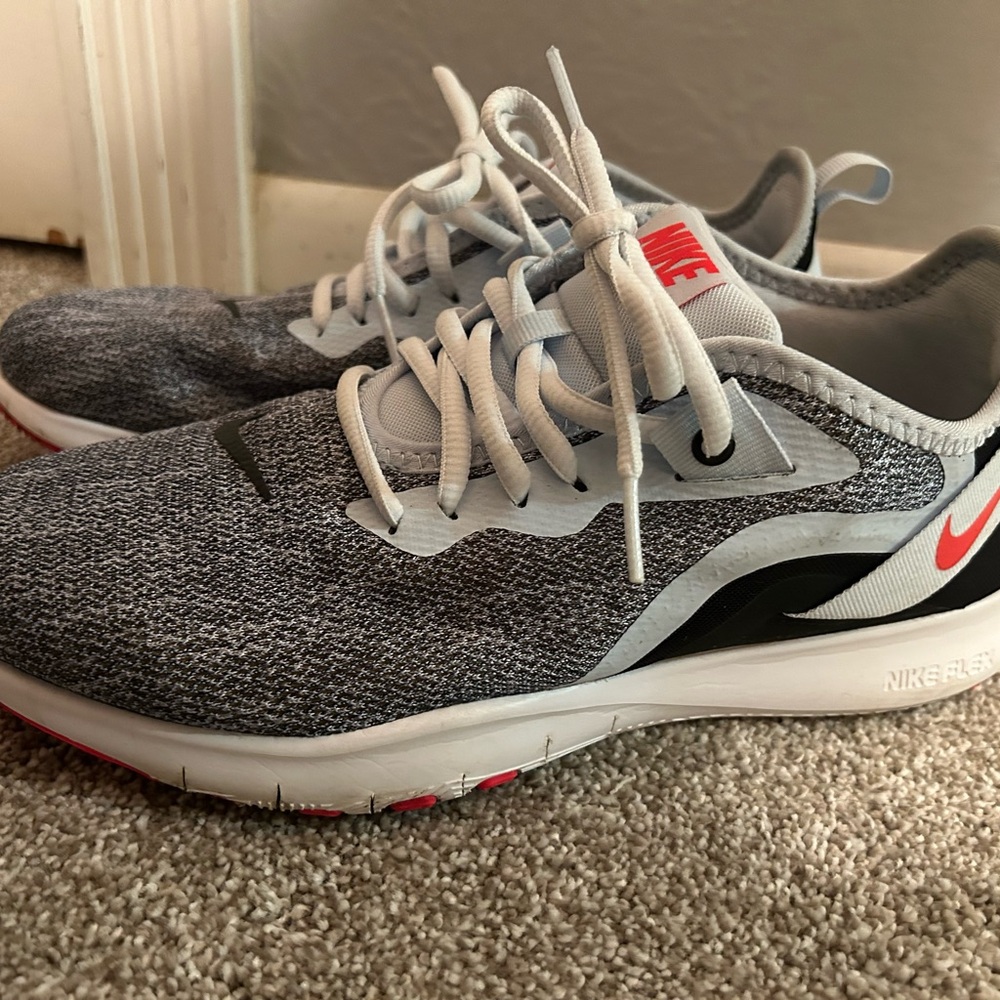 Nike Gray and White Running Shoes